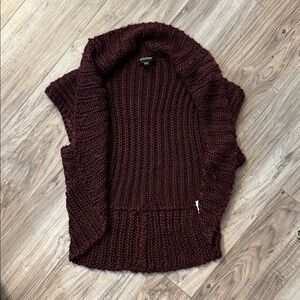bebe Rich Burgundy Knit Sweater Vest